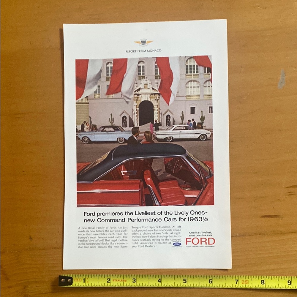 Vintage Ford Advertisement Poster